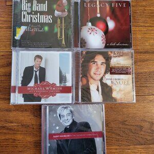 Christmas Music CD LOT x5 Barry Manilow Big Band Michael W Smith Josh Groban R2